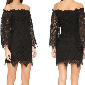 Free People Dusk Lace Party dress Black